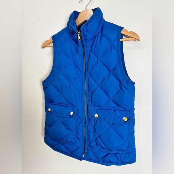J.Crew Women's Excursion Down Vest Size XXS in Riviera Blue Royal EEUC classic - Picture 15 of 15
